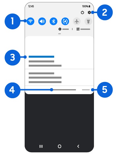 Schermata home di uno smartphone Galaxy.