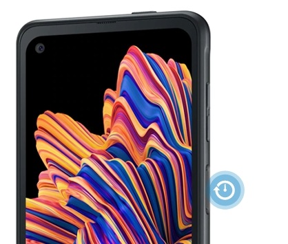 Il tasto laterale si trova sul bordo destro di Galaxy XCover Pro