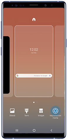 Impostazioni Home Note9 Android9