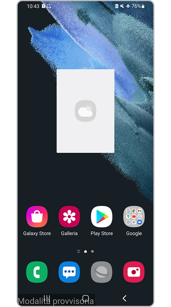 Aggiorna in Modalità provvisoria