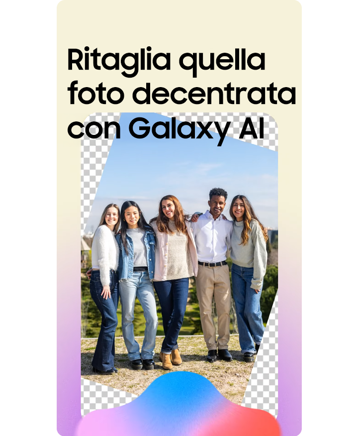 Ritaglia quella foto decentrata con Galaxy AI