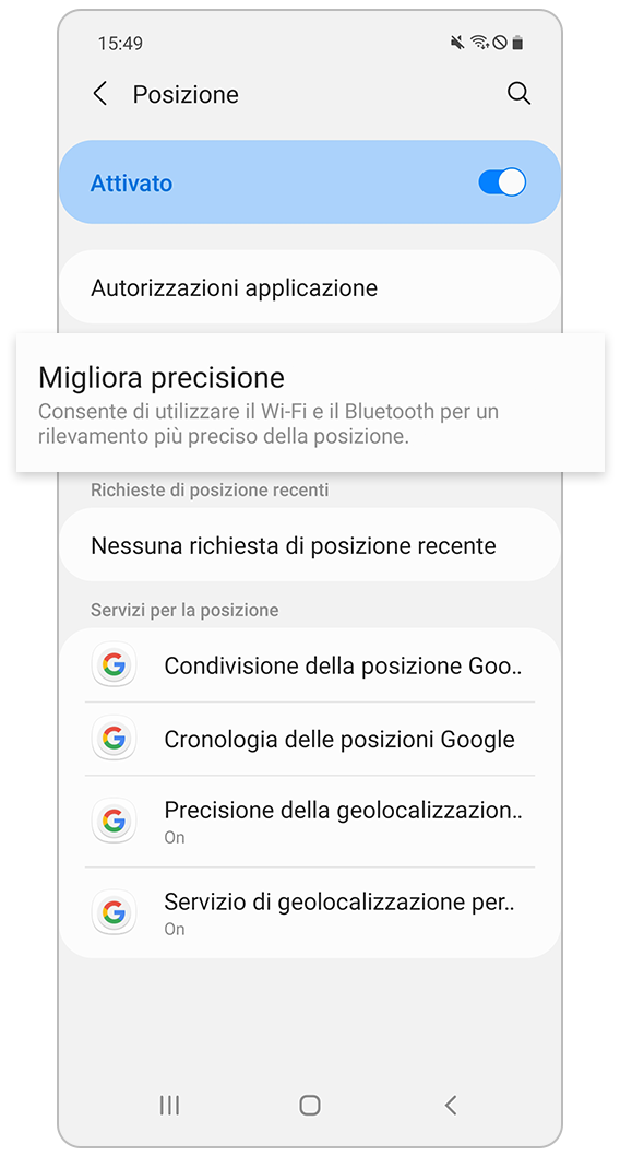 Migliora la precisione della geolocalizzazione