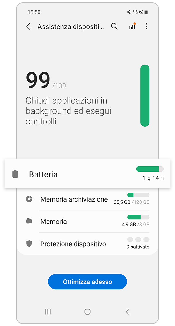 Assistenza dispositivo batteria