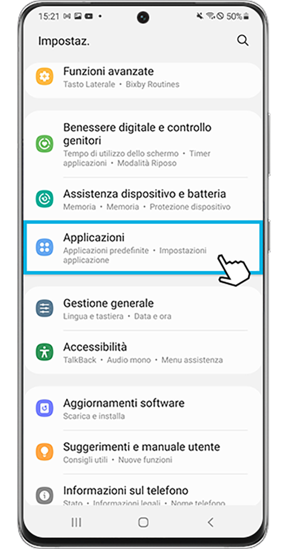 ottimizza le singole applicazioni per usare meno batteria