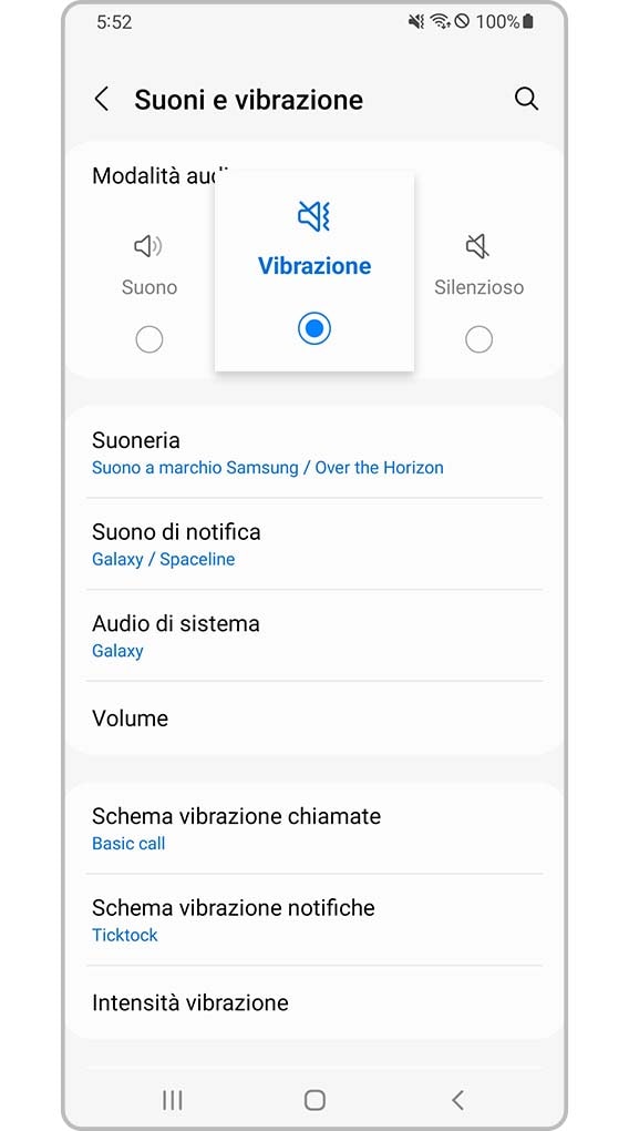 Modalità Vibrazione