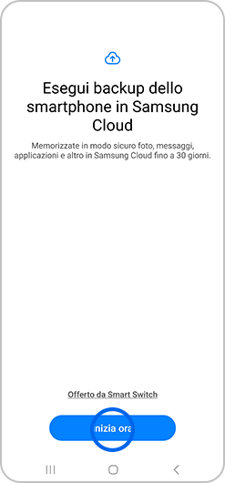 Schermata Samsung Cloud di uno smartphone Samsung Galaxy.