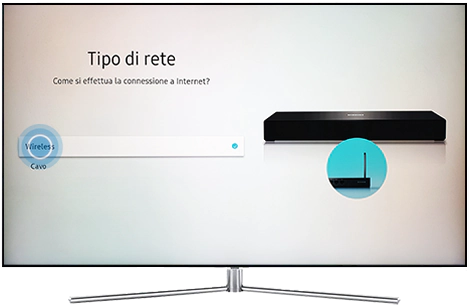 Menu Tipo di rete della Smart Tv