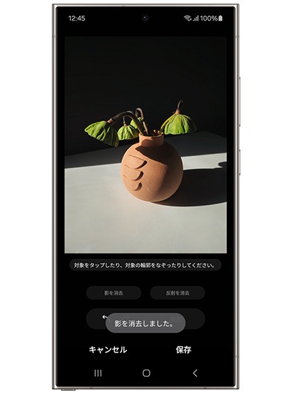 オブジェクト消去後のイメージ。