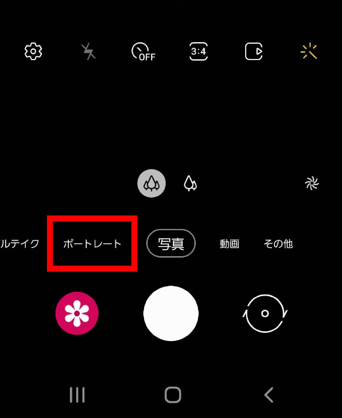 背景ぼかしや背景変更のやり方1