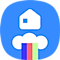 カスタマイズアプリ「Good Lock(グッドロック)」内の「Home Up(ホームアップ)」機能のアイコン画像。