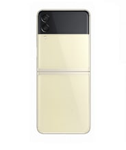 背面カット　開いた状態 クリーム Galaxy Z Flip3 5G
