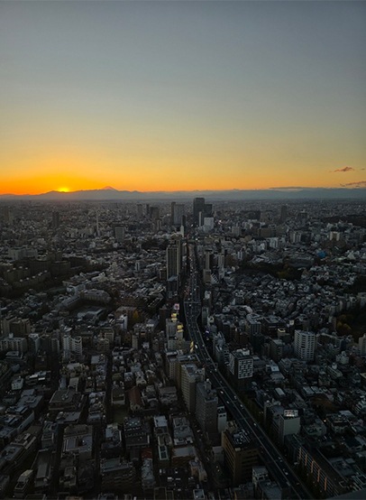 Galaxyスマホで撮影した夕方の写真。