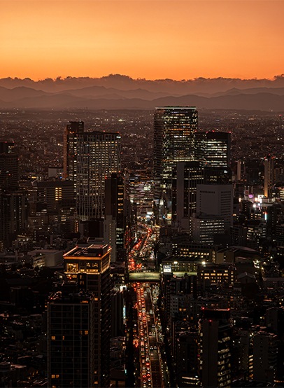 Galaxyスマホで撮影した夜景写真。