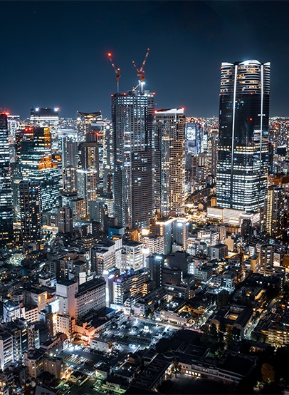 Galaxyスマホで撮影した夜景写真。