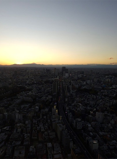 Galaxyスマホで撮影した夕方の写真。