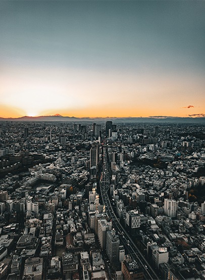 Galaxyスマホで撮影した夕方の写真。