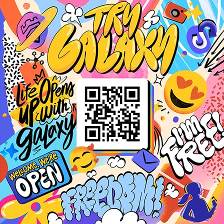 QR code to access Try Galaxy