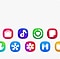 Galaxy Store, Samsung Music, Digital Wellbeing, Notes, SmartThings, Gallery and Members appsなど、さまざまなアプリケーションのアイコンが2列に並べられている。