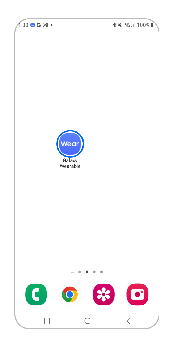 「Galaxy Wearable」 アプリを開きます。