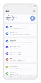 設定アプリを開き「Samsungアカウント」をタップします。