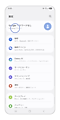 設定アプリを開き「Samsungアカウント」をタップします。