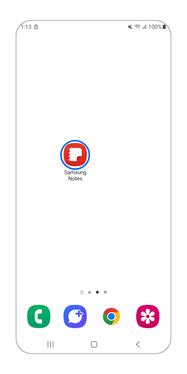 Samsung Notes を開きます。
