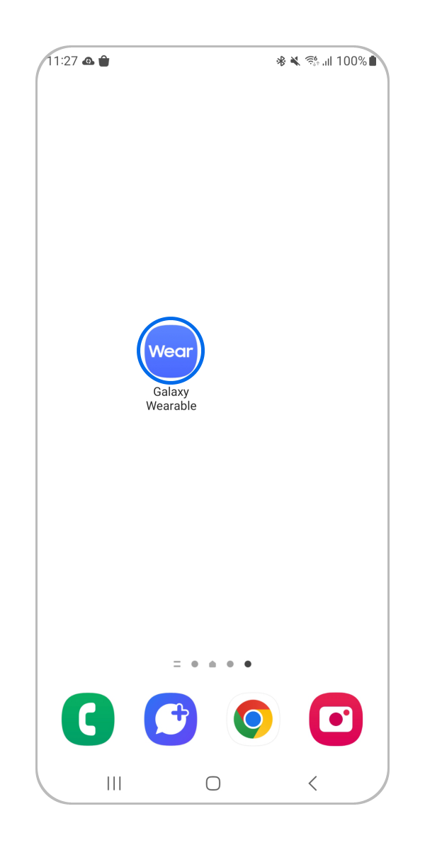 「Wearable アプリ」を開きます。