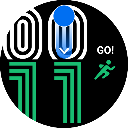 時計の画面で画面を上から下にスワイプし、クイックパネルを表示させます。