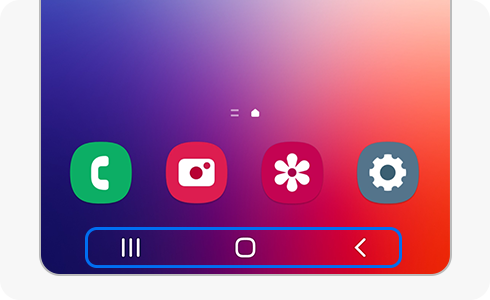 Galaxy құрылғысындағы ерекшеленген навигация тақтасының көрінісі.