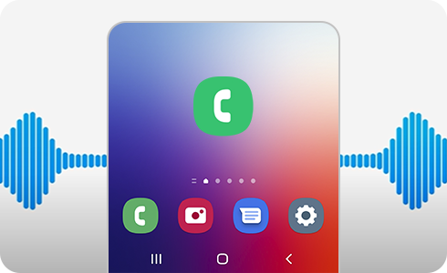 Дыбыстық толқын түрінде фоны бар қоңырау көрсетілген смартфон.