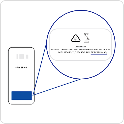 Смартфонның артқы қақпағындағы зауыттық тақта