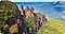 Австралиядағы Blue Mountains ұлттық саябағындағы табиғи тау жынысы.