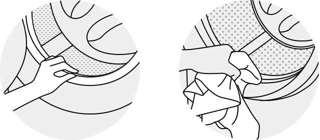 Чистка уплотнителя дверцы