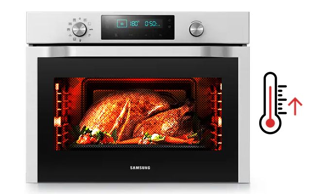 Высокая температуры в духовом шкафу Samsung