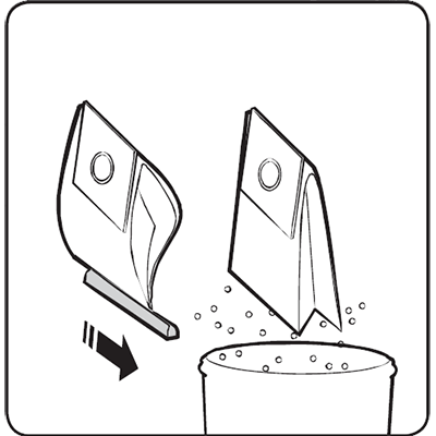 Опустошите многоразовый мешок