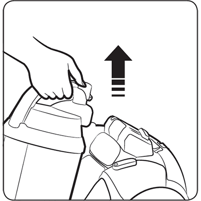 Выньте контейнер из пылесоса