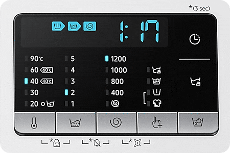 Время стирки увеличивается