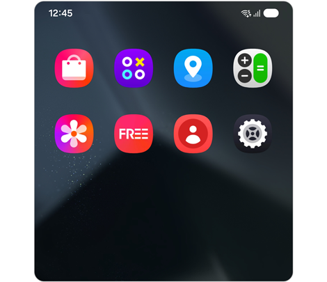 Маленькие иконки приложений.