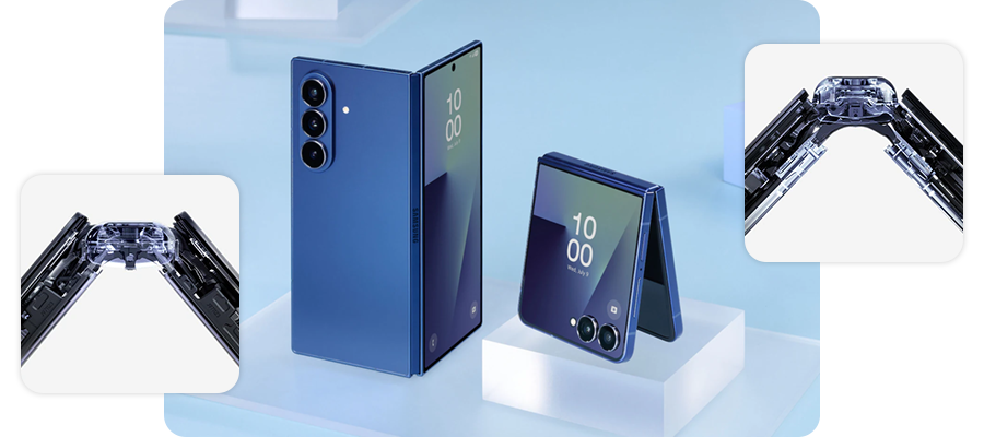 Galaxy Z Flip7 и Z Fold7 с шарнирами