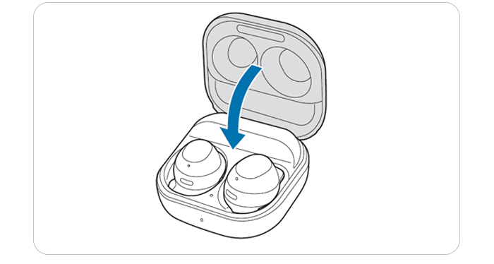 вставьте наушники в соответствующие слоты аккумулятора