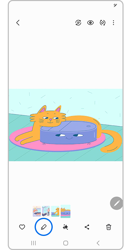 приложение Галерея с выбранным изображением