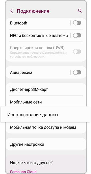 Использование данных