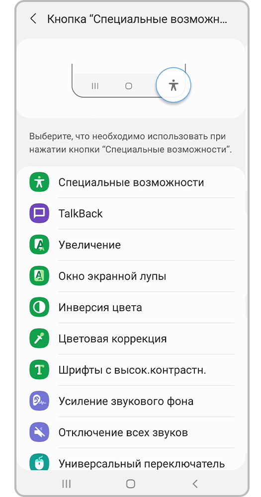 Как активировать кнопку «Специальные возможности»