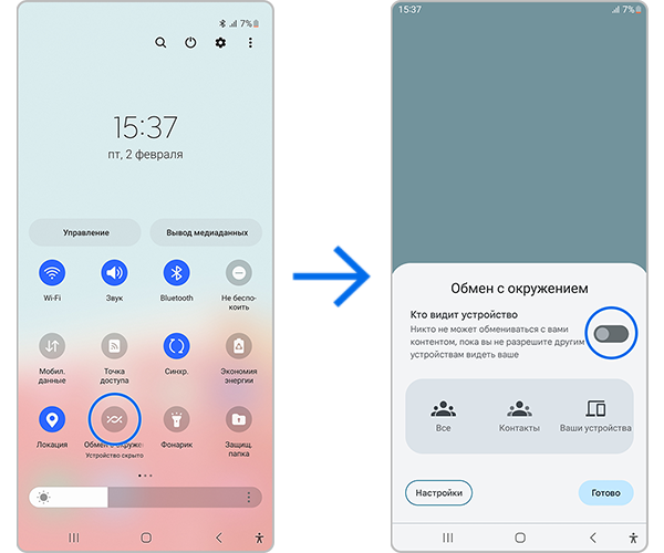 Обмен с окружением