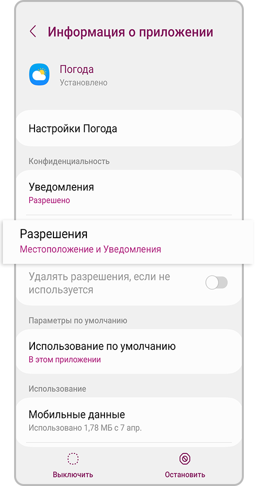 Разрешения