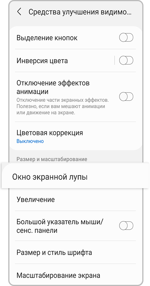 Окно экранной лупы