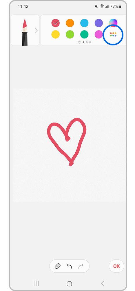 Добавьте новую палитру через настройки