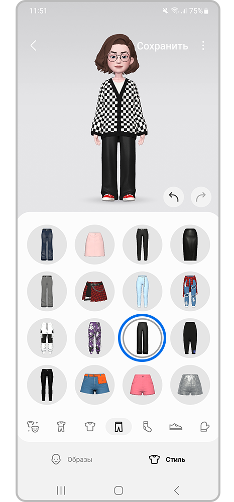 Примерьте одежду на персонаже