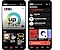 Dos pantallas Galaxy muestran la pantalla de inicio Listen a la izquierda y una lista “My podcasts” (Mis podcasts) a la derecha. Ambas pantallas muestran varias opciones de podcasts.