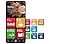 En la pantalla de inicio de Samsung Global Goals, mosaicos coloridos con símbolos conceptuales representan cada uno de los 17 Objetivos Globales. La aplicación proporciona a los usuarios información sobre los objetivos de desarrollo sostenible.